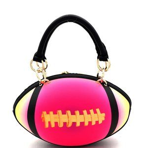 Chic Multicolo Graffiti Print Round Ball Shape Unique Clutch Top Handle Satche